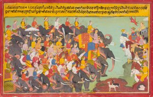 De Pandava- en Kaurava-legers staan tegenover elkaar door Unbekannt Unbekannt